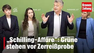 „SchillingAffäre“ Grüne stehen vor Zerreißprobe  kronetv NEWS [upl. by Sinnek422]