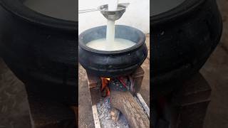 सावन के महीने में चूल्हे पर बने मीठेमीठे जवेसवैयharyanvifood haryanvi haryana [upl. by Anelah665]