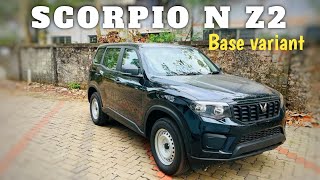 MAHINDRA SCORPIO N Z2 BASE VARIANT DETAILED MALAYALAM REVIEW [upl. by Etnoled]