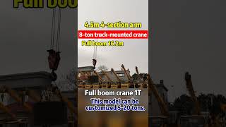 8 ton truck crane 45m 4section boom 162m full boom 61m cargo box length [upl. by Eiramannod]