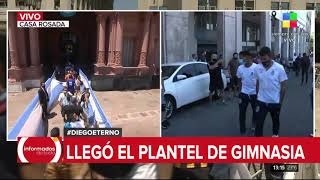 El plantel de Gimnasia despidió a Diego Maradona en la Casa Rosada [upl. by Yssenhguahs]