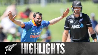 Shami Stuns With Opening Spell  HIGHLIGHTS  1st ODI  BLACKCAPS v India 2019 [upl. by Shutz]