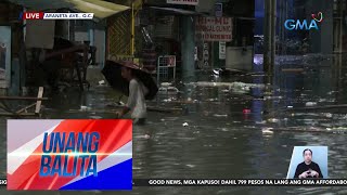 Baha sa ilang lugar sa Metro Manila  Unang Balita [upl. by Conlen]