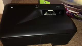 Brookstone Big Shot Ultra Short Throw Projector Unboxing [upl. by Akerue]