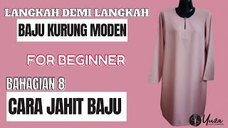 cara jahit baju kurung moden  baju kurung moden [upl. by Meekyh]