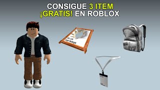 CONSIGUE 3 ITEMS GRATIS EN ROBLOX [upl. by Enneite]