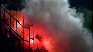 Albanian Pyroshow in Italy Italy vs Albania 20  World Cup Qualification [upl. by Egor866]