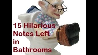 15 Hilarious Notes Left in Bathrooms  Funny Toilet Graffiti Part 05 [upl. by Newsom286]