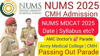 NUMS 2025  Army Doctors Passing Out Parade  CMH Doctors  Army Medical College  NUMS MDCAT 2025 [upl. by Abdel]