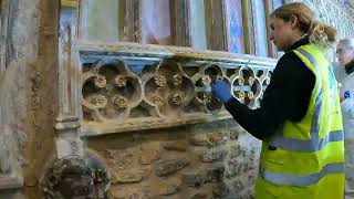 Conservation and Restoration of a 14th Century Reredos with narrative description [upl. by Deryl]