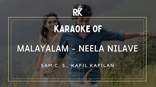 Malayalam  Neela Nilave  Malayalam Karaoke Songs With Lyrics  Regional Karaoke [upl. by Mei]