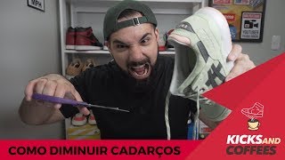 Tutorial Como Diminuir os Cadarços SEM Cortar [upl. by Bonnette]