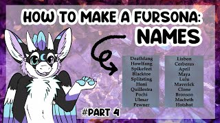 How to make a fursona 4  NAMES [upl. by Enyt]