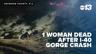 Authorities provide more details after woman fatally crashes in gorge off of I40 [upl. by Beller]