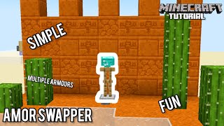 Armor Stand Swapper  Minecraft 121 Redstone Tutorial [upl. by Enelear84]