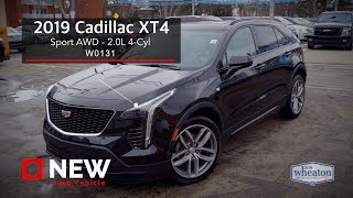 2019 Cadillac XT4 SPORT AWD BLACK  W0131  Walkaround [upl. by Ozner]