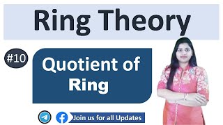 Quotient of Ring in Ring theory in Hindi  Residue Class Ring  Ring Theory  Part  10 [upl. by Nivej]