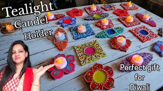 ✨Diwali Home Decoration Ideas Low Budget✨ Tea Light Candel Holders 22 Diwali Decor Gifts Ideas 😍🥰🤩 [upl. by Philipines]