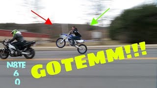 2019 YZ450F VS YAMAHA R6 STREET RACE [upl. by Derayne237]