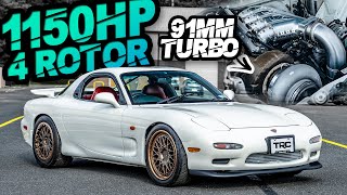 1150HP 4 Rotor RX7 SCREAMS 9000RPM UNREAL ROTARY SOUNDS [upl. by Gladine]