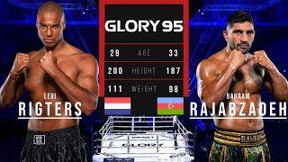 LEVI RIGTERS vs BAHRAM RAJABZADEH FULL FIGHT GLORY 95 [upl. by Kellene]