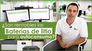 ¿Es rentable instalar BATERÍAS DE LITIO en una instalación de AUTOCONSUMO con placas solares [upl. by Latoniah]