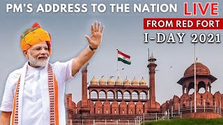 Indias 75th Independence Day Celebrations – PM’s address to the Nation  LIVE from the Red Fort [upl. by Polivy]