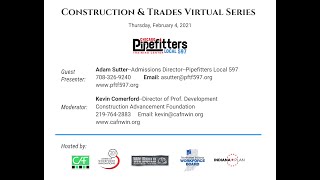 Construction amp Skilled Trades Day Virtual Series 6 Pipefitters Apprenticeship [upl. by Dine]