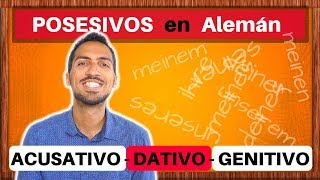 POSESIVOS en ALEMAN declinados en acusativo dativo y genitivo [upl. by Sharline336]