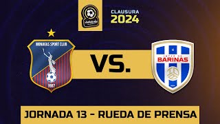 Rueda de Prensa pospartido  VenezuelaEsFUTVE  Monagas vs Inter de Barinas  Jornada 13 [upl. by Willtrude]