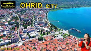 OHRID Grad iz vazduha Jul 2024  OHRID City 4K Aerial View North Macedonia [upl. by Ahsinauj]