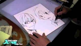 Takeshi Obata drawing Bakuman Ashirogi Muto  Mashiro e Takagi [upl. by Kuehn116]