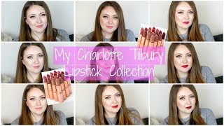 CHARLOTTE TILBURY LIPSTICK COLLECTION [upl. by Yrekaz]