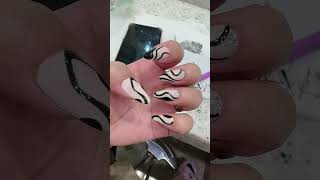 abstract swirl nail art design💕💅🌸 [upl. by Ramonda647]