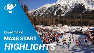 World Cup 2324 Lenzerheide Women Mass Start Highlights [upl. by Liarret]