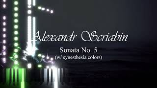 Scriabin  Sonata 5 w synesthesia colors [upl. by Laenaj]