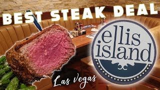 Best Steak Deal Las Vegas  Ellis Island [upl. by Lacee]