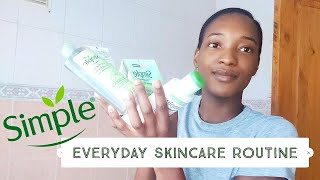 SIMPLE EVERYDAY SKINCARE ROUTINE  ALL SIMPLE PRODUCTS [upl. by Whit]