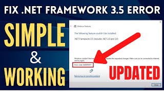 How to Fix Net Framework 35 Installation Error 0x800f08 in Windows 1011 Working amp Quick 2021 [upl. by Akired279]