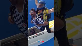 Skydive Dubai  Jumping over Atlantis The Palm Island  Tandem skydive  skydivedubaivideo viral [upl. by Latham171]