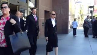 Nicollette Sheridan leaves court after mistrial [upl. by Zamir]