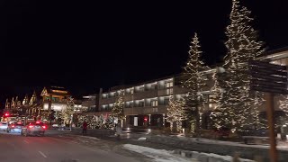 Strolling around Downtown Banff on Christmas Eve [upl. by Dlawso873]