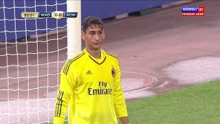 Gianluigi Donnarumma Professional Debut vs Real Madrid Neutral HD [upl. by Eelannej]