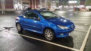 Peugeot 206cc  Manully Open close Roof [upl. by Ekoorb456]