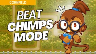 How to Beat CHIMPS Mode Hard on Cornfield  BTD6 Strategy [upl. by Anelaf540]