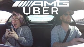 Picking Up UBER Riders In A Chrome AMG 6 STAR RATING [upl. by Anniahs]