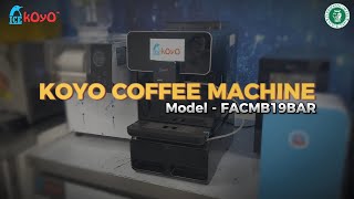 Koyo Coffee Machine  FACMB19BAR [upl. by Tudela]