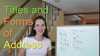 Titles and Forms of Address  American Culture  English Vocabulary [upl. by Alena386]