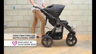 How To Bumbleride Indie Twin Double Stroller Instructional Video  Available at DearBorn Baby [upl. by Brass]