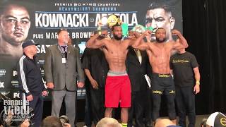 Jean Pascal FLEXES on Marcus Browne in a BAD BLOOD FACE OFF amp WEIGH IN [upl. by Suzi694]